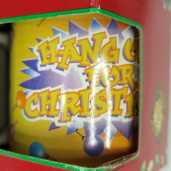 Garfield Collectible Coffee Mug Cup Hang On For Xmas Ornament Set Vintage 1996 - Picture 6 of 7